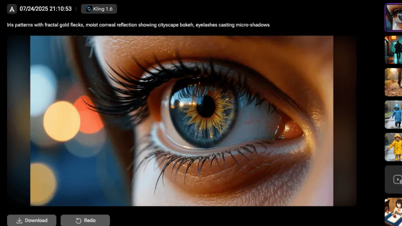 High-definition close-up of a person's eyes