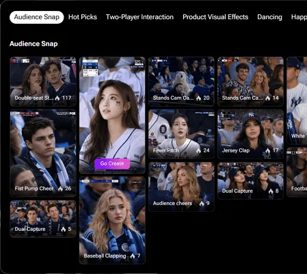 Choose Stadium Style & Effects